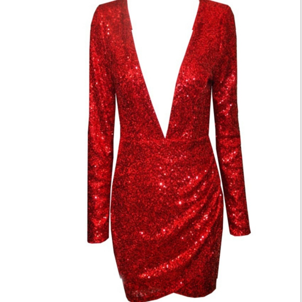 Valentines Dress Red Sequin Dress New